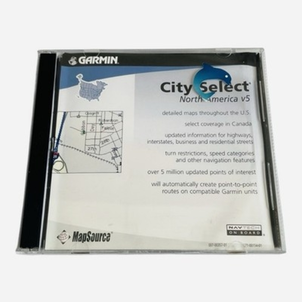 Garmin City Select North America v5 MapSource CD-ROM GPS Navigation Software VG